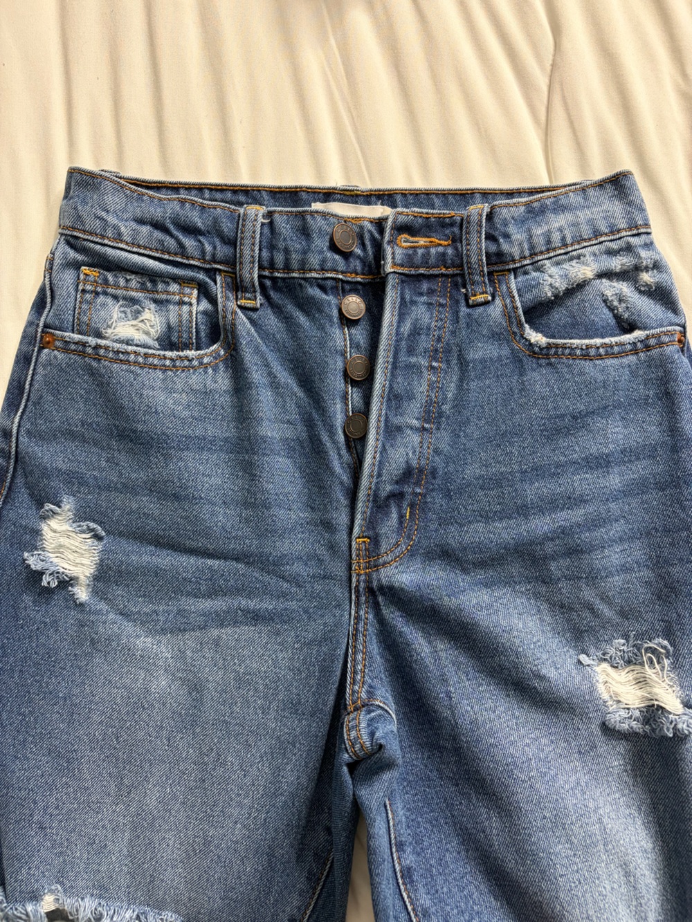High-Rise Cello Distressed Women’s Jeans